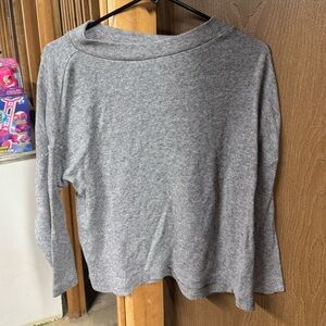 Ann Taylor Heather Gray Knit Top